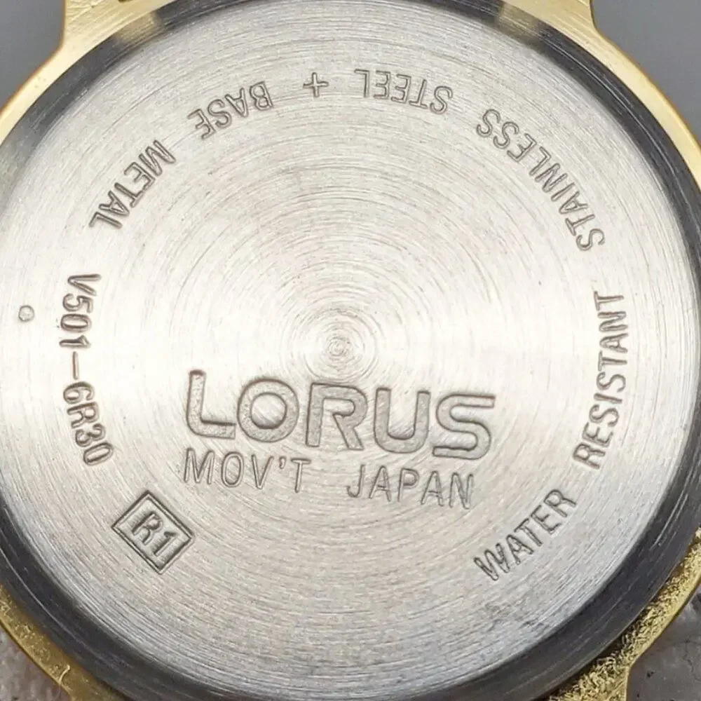 Disney X Lorus Mickey Mouse Gold Watch Vintage Brown Leather
